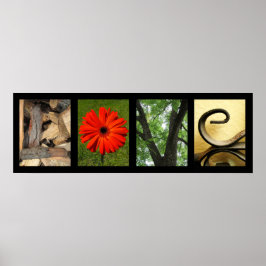 クリエイティブラブアルファベット写真アートプリント ポスター