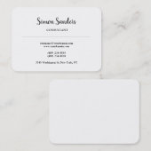 クリエイティブラージプレーンシンプルミニマル白黒 名刺 (正面/裏面)