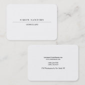 クリエイティブラージプレーンユニークミニマル白黒 名刺 (正面/裏面)