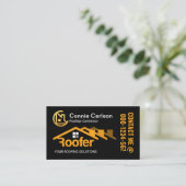 クリエイティブルーファールーフトップ建物ビルダー 名刺 (スタンド正面)