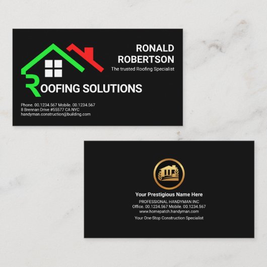 クリエイティブルーフサイネージハンドマン 名刺 (正面/裏面)