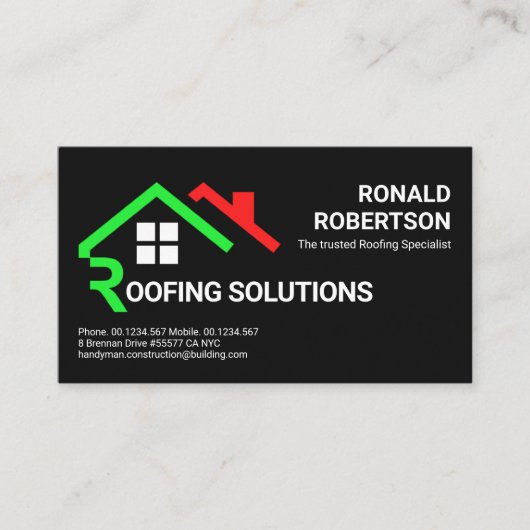 クリエイティブルーフサイネージハンドマン 名刺 (正面)