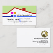 クリエイティブルーフモチカラフルフハンドマン請負業者 名刺 (正面/裏面)