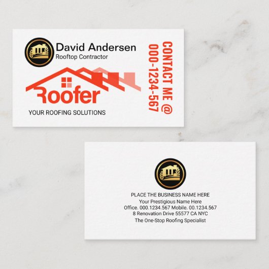 クリエイティブレッドルーファールーフトップ 名刺 (正面/裏面)