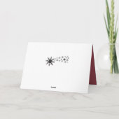 クリエイティブレッド合成スノーフレーク彗星グラフィック シーズンカード (裏面)