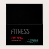 クリエイティブレトロブラックグレーダイナミックパーソナルトレーナー 名刺 (外部フラット)