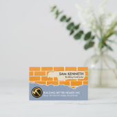 クリエイティブレンガ塗り工建築 名刺 (スタンド正面)