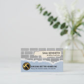 クリエイティブレンガ組積造作業建築ビルダ 名刺 (スタンド正面)