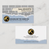 クリエイティブレンガ組積造作業建築ビルダ 名刺 (正面/裏面)