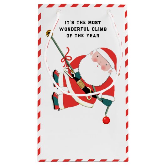 クリエイティブロック登山クリスマススモール抱き枕 スモールペーパーバッグ (裏面)