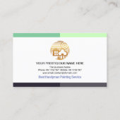 クリエイティブロ縁どーラブラシハンマーホームビルダ  名刺 (裏面)