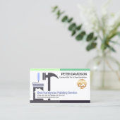 クリエイティブロ縁どーラブラシハンマーホームビルダ  名刺 (スタンド正面)