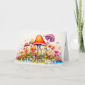 クリエイティブワイルドレトロマッシュルームアート カード (正面)