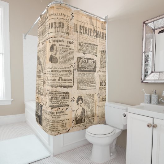 クリエイティブヴィンテージスタイルの背景。紙テクスチャ。  シャワーカーテン (インサイチュ)