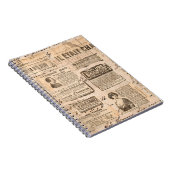 クリエイティブヴィンテージスタイルの背景。紙テクスチャ ノートブック (右側)