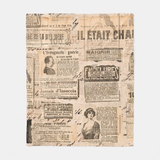 クリエイティブヴィンテージスタイルの背景。紙テクスチャ  フリースブランケット (正面)