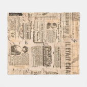 クリエイティブヴィンテージスタイルの背景。紙テクスチャ  フリースブランケット (正面(横))