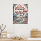 クリエイティブヴィンテージ樹林住居 ポスター (キッチン)