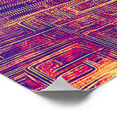 クリエイティブヴィンテージ面のテクスチャ、クローズアップグランジ ポスター (角)