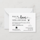 クリエイティブ不動産仲介業者プロモーションバレンタインデー ノートカード (正面)