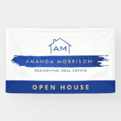 クリエイティブ不動産仲介業者実在エテートホーム絵を描スワッシュブルー 横断幕 (横)