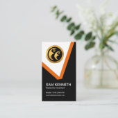 クリエイティブ人材コンサルタントオレンジV 名刺 (スタンド正面)