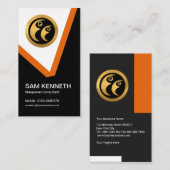 クリエイティブ人材コンサルタントオレンジV 名刺 (正面/裏面)
