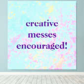 「クリエイティブ便が奨励した！」 パステルパインティ キャンバスプリント (インサイチュ (ウッドフロア))