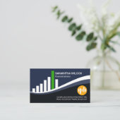 クリエイティブ共有指数波グラフ財務顧問 名刺 (スタンド正面)