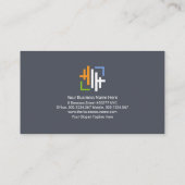 クリエイティブ再バー鋼ストライプ柱エンジニアリング 名刺 (裏面)