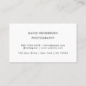 クリエイティブ写真撮影白Qrコード 名刺 (裏面)