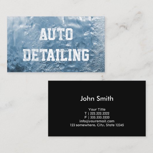 クリエイティブ凍ってい氷タイポグラフィの自動詳細 名刺 (正面/裏面)