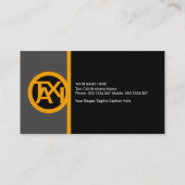 クリエイティブ列ストライプ黄タクシー看板ドライバー 名刺 (裏面)