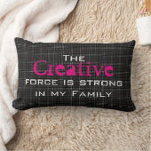 クリエイティブ力は私の家族に強い ランバークッション (ブランケット)
