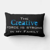 クリエイティブ力は私の家族に強い ランバークッション (正面)