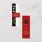 クリエイティブ動物及び足モチーフペットシッター スキニー名刺 (正面/裏面)