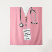 クリエイティブ医学校卒業おめでとう タペストリー (正面)