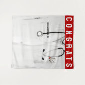 クリエイティブ医学校卒業おめでとう タペストリー (正面(横))