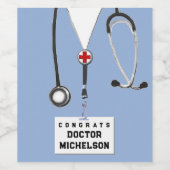 クリエイティブ医学校卒業ワインラベル ワインラベル (シングルラベル)