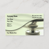 クリエイティブ医用テーマ聴診器デザイン 名刺 (正面)