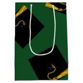 クリエイティブ卒業グリーン ミディアムペーパーバッグ (裏面)