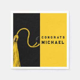 クリエイティブ卒業パーティーおめでとうナプキンス スタンダードカクテルナプキン