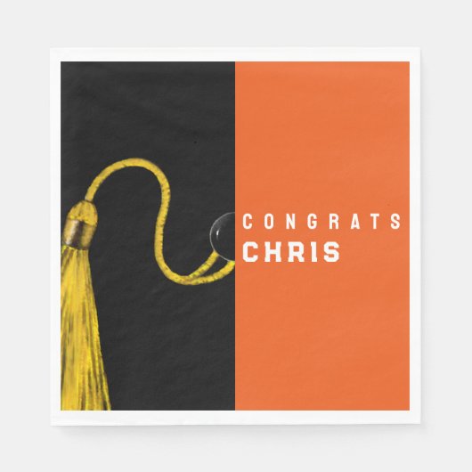 クリエイティブ卒業パーティーおめでとうナプキンス スタンダードランチョンナプキン (正面)