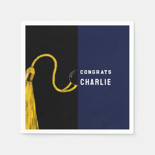 クリエイティブ卒業パーティー紙 スタンダードカクテルナプキン (正面)