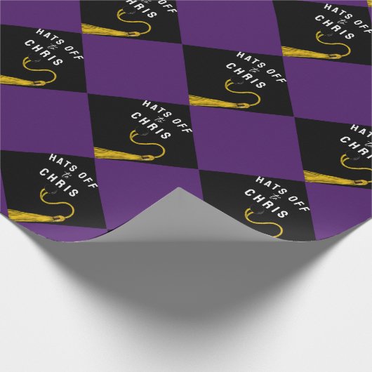 クリエイティブ卒業パープルギフト包装紙 ラッピングペーパー (角)