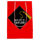 クリエイティブ卒業赤色媒質抱き枕 ミディアムペーパーバッグ (裏面)