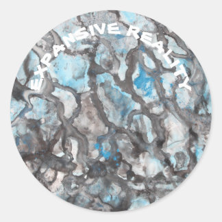 クリエイティブ周波数ステッカー – 広い現実 ラウンドシール