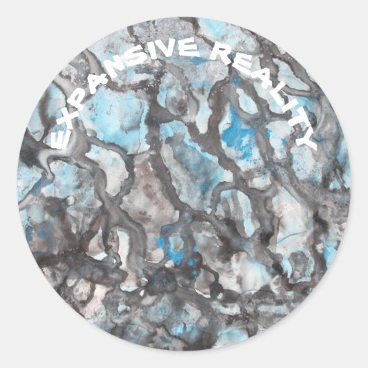 クリエイティブ周波数ステッカー – 広い現実 ラウンドシール (正面)