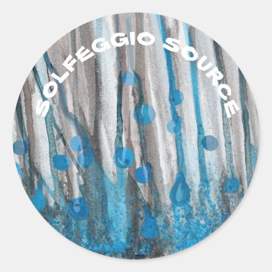 クリエイティブ周波数ステッカー – Solfeggio Source ラウンドシール (正面)