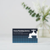 クリエイティブ垂直水道配管 名刺 (スタンド正面)